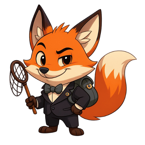 Fox mascot of Mobile Game Hunt